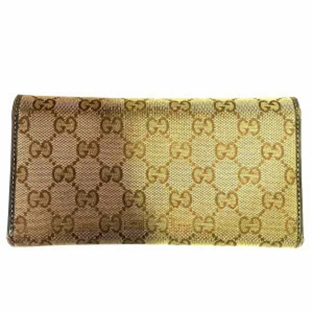 Gucci Bi Canvas fold Wallet GG Long Lovely Black